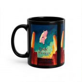 Pink Floyd Mug - Animals Flying Pig Comic Style Art Print