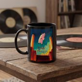 Pink Floyd Mug - Animals Flying Pig Comic Style Art Print Pink Floyd Mug - Animals Flying Pig Comic Style Art Print