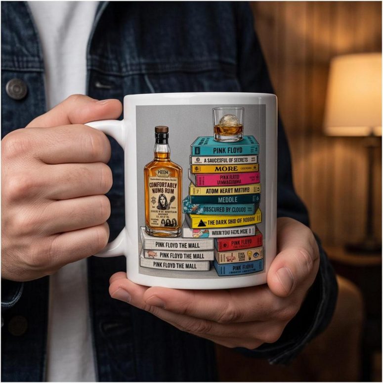 Pink Floyd Mug - Cassettee Collection Comfortably Numb Rum & Classic Albums Artwork