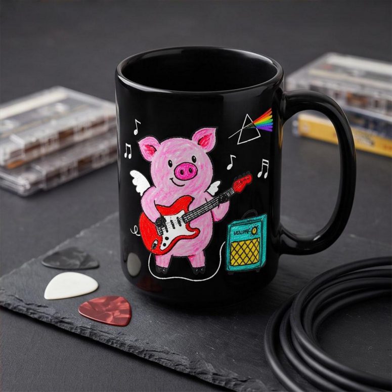 Pink Floyd Mug - Crayon Another Pig In he Band
