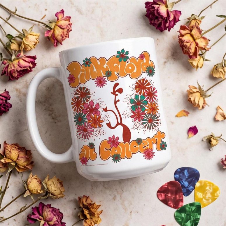 Pink Floyd Mug - Floral Lungs In Concert Pink Floyd Mug - Floral Lungs In Concert