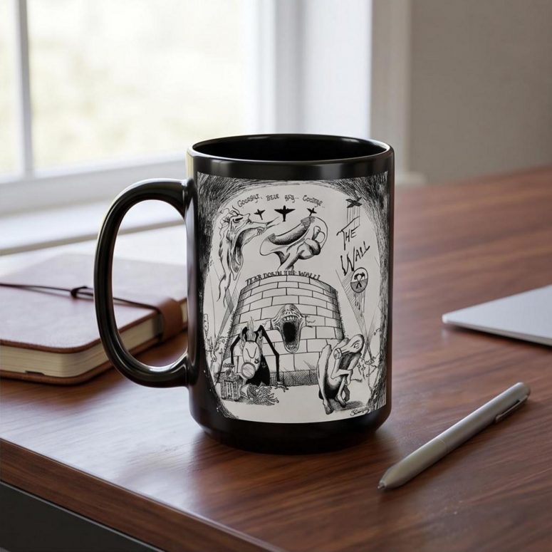 Pink Floyd Mug - Goodbye Blue Sky Tear Down The Wall