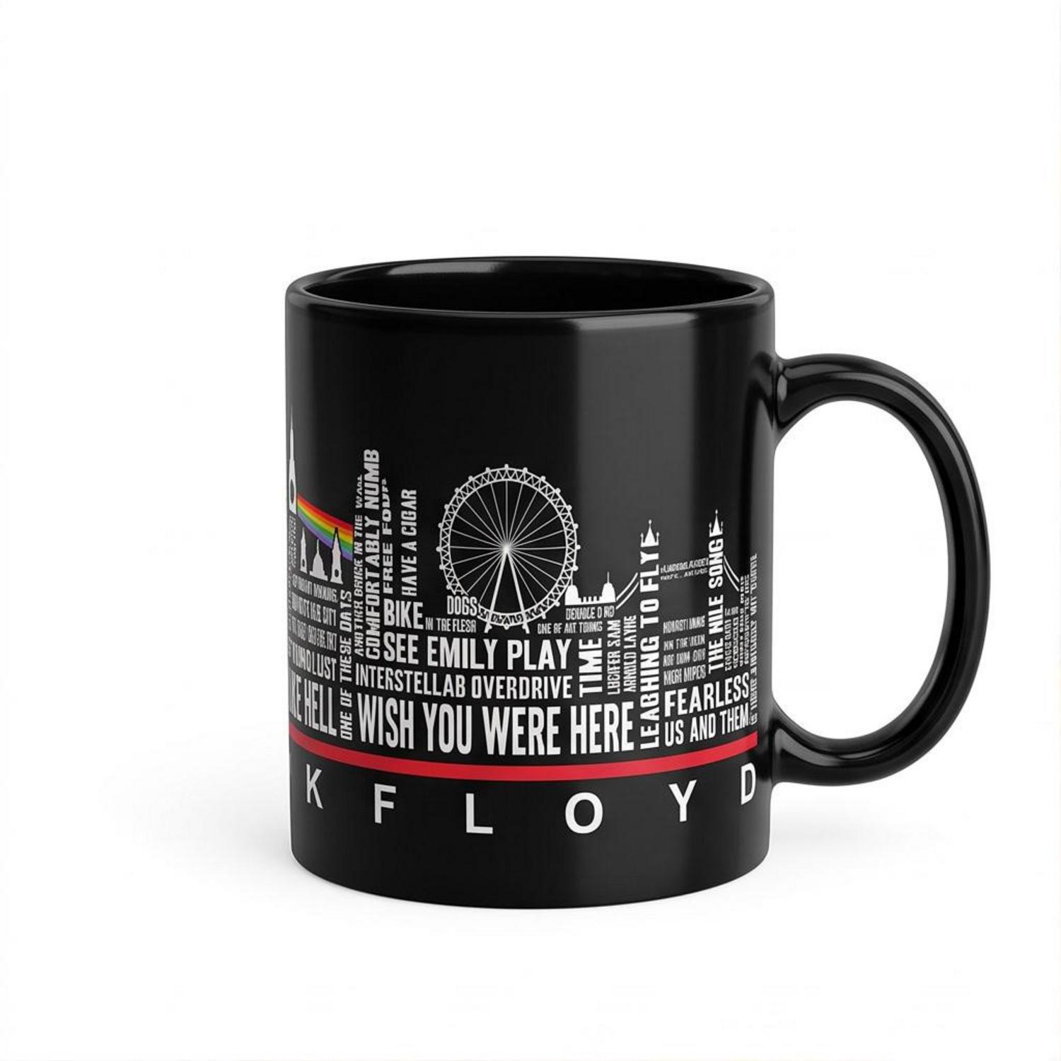 Pink Floyd Mug - London Typography Album Art Pink Floyd Mug - London Typography Album Art