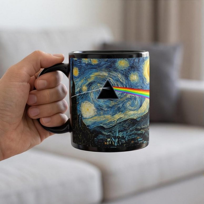 Pink Floyd Mug - Starry Night Dark Side Of The Moon Van Gogh