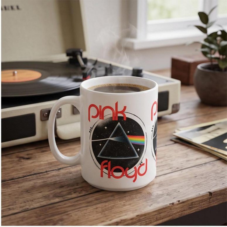 Pink Floyd Mug - Vintage Dark Side Of The Moon Circle Focus Pink Floyd Mug - Vintage Dark Side Of The Moon Circle Focus