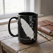 Pink Floyd Mug - Wish You Were Here Lyrics Black Feather