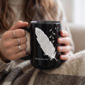 Pink Floyd Mug - Wish You Were Here Lyrics Black Feather