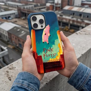 Pink Floyd Phone Case - Animals Flying Pig Comic Style Art Print