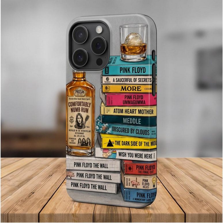 Pink Floyd Phone Case - Cassettee Collection Comfortably Numb Rum & Classic Albums Artwork