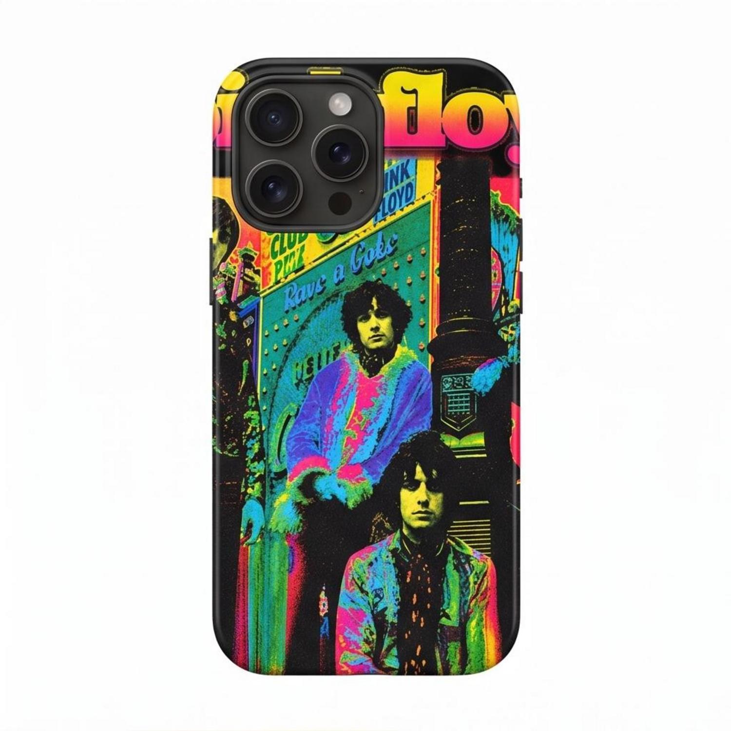 Pink Floyd Phone Case - Psychedelic Colors Members Pink Floyd Phone Case - Psychedelic Colors Members