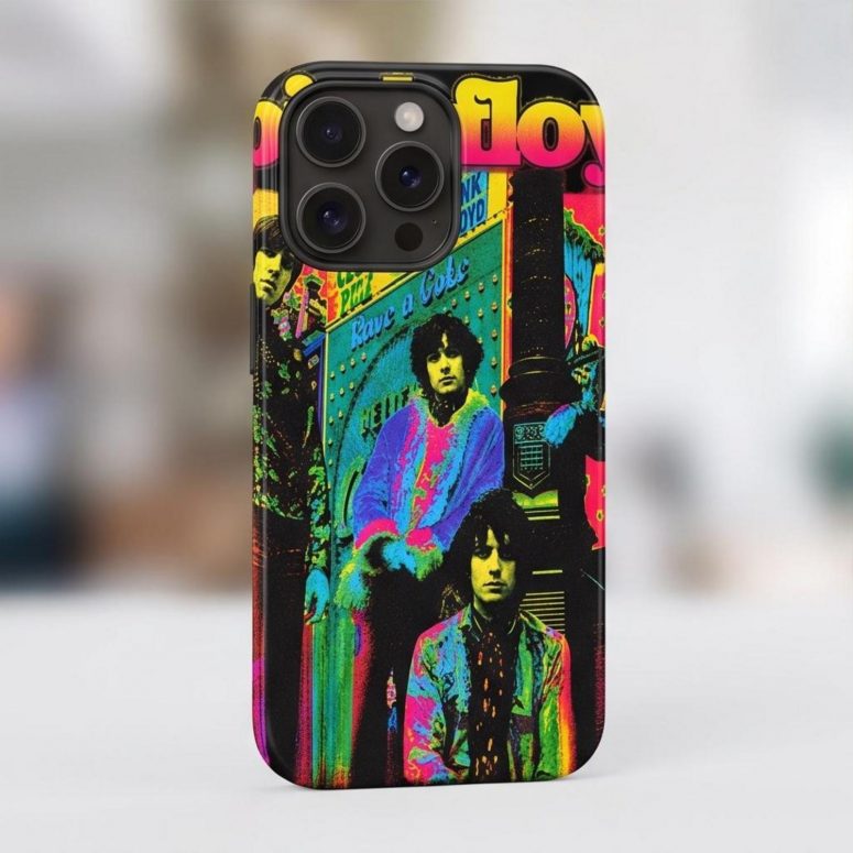 Pink Floyd Phone Case - Psychedelic Colors Members Pink Floyd Phone Case - Psychedelic Colors Members