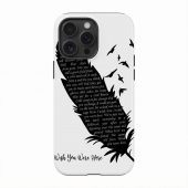 Pink Floyd Phone Case - Wish You Were Here Lyrics Black Feather