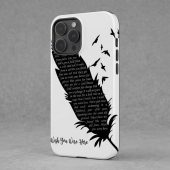 Pink Floyd Phone Case - Wish You Were Here Lyrics Black Feather