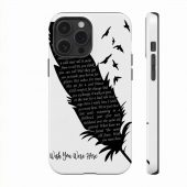 Pink Floyd Phone Case - Wish You Were Here Lyrics Black Feather
