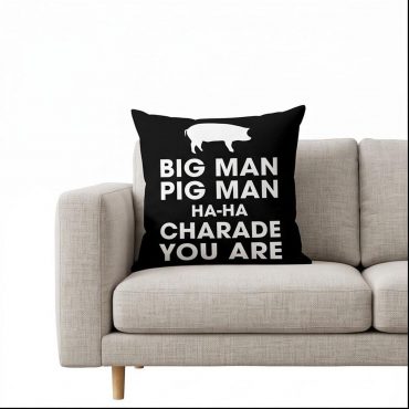 Pink Floyd Pillow Cover - Big Man, Pig Man, ha ha Charade You Are Pink Floyd Pillow Cover - Big Man, Pig Man, ha ha Charade You Are