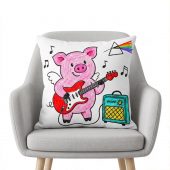 Pink Floyd Pillow Cover - Crayon Another Pig In he Band