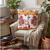 Pink Floyd Pillow Cover - Floral Lungs In Concert Pink Floyd Pillow Cover - Floral Lungs In Concert