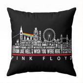 Pink Floyd Pillow Cover - London Typography Album Art