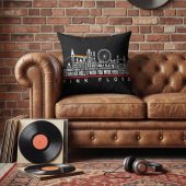 Pink Floyd Pillow Cover - London Typography Album Art Pink Floyd Pillow Cover - London Typography Album Art