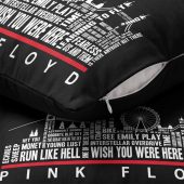 Pink Floyd Pillow Cover - London Typography Album Art Pink Floyd Pillow Cover - London Typography Album Art
