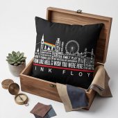 Pink Floyd Pillow Cover - London Typography Album Art Pink Floyd Pillow Cover - London Typography Album Art