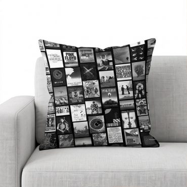 Pink Floyd Pillow Cover - Pink Floyd Artwork Poster Collage Black White