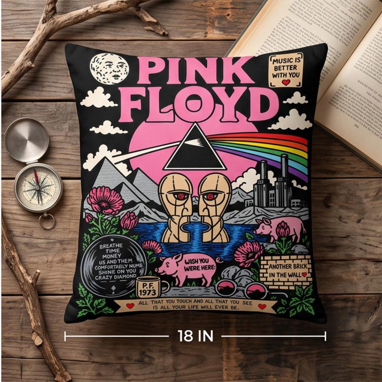 Pink Floyd Pillow Cover - Pink Floyd Division Bell 1994 Tour Vintage Tshirt Hoodie Sweatshirt Pink Floyd Pillow Cover - Pink Floyd Division Bell 1994 Tour Vintage Tshirt Hoodie Sweatshirt
