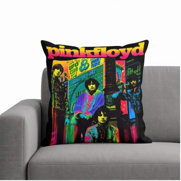 Pink Floyd Pillow Cover - Psychedelic Colors Members