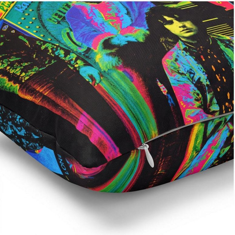 Pink Floyd Pillow Cover - Psychedelic Colors Members