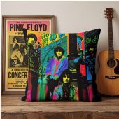 Pink Floyd Pillow Cover - Psychedelic Colors Members