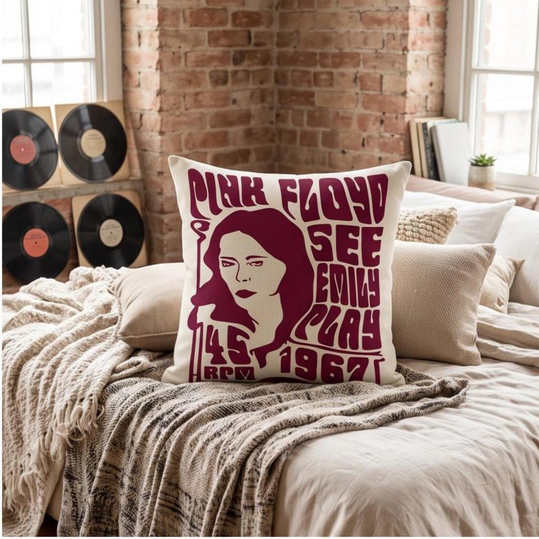 Pink Floyd Pillow Cover - See Emily Play 1967