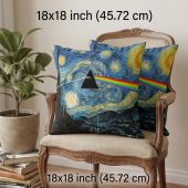 Pink Floyd Pillow Cover - Starry Night Dark Side Of The Moon Van Gogh