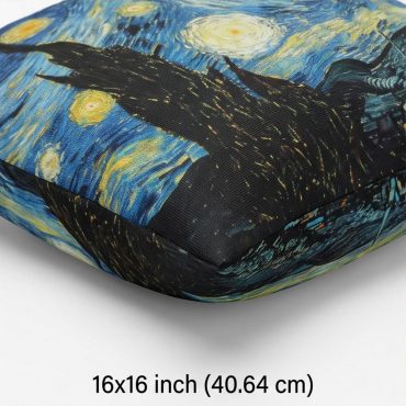 Pink Floyd Pillow Cover - Starry Night Dark Side Of The Moon Van Gogh