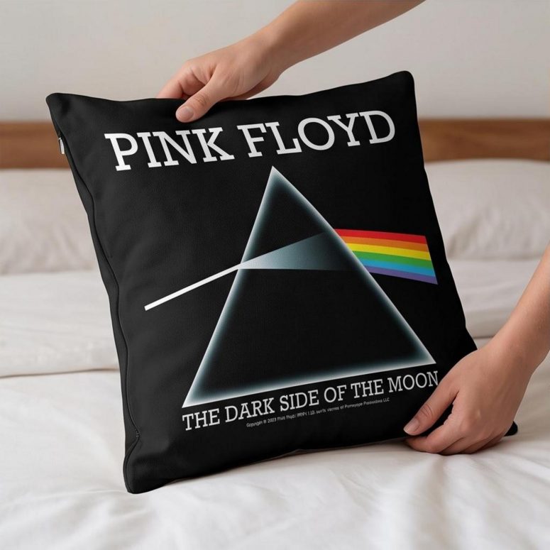 Pink Floyd Pillow Cover - The Dark Side Of The Moon Album Prism Pink Floyd Pillow Cover - The Dark Side Of The Moon Album Prism