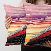 Pink Floyd Pillow Cover - The Wall Marching Hammers Drawing Art