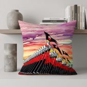 Pink Floyd Pillow Cover - The Wall Marching Hammers Drawing Art