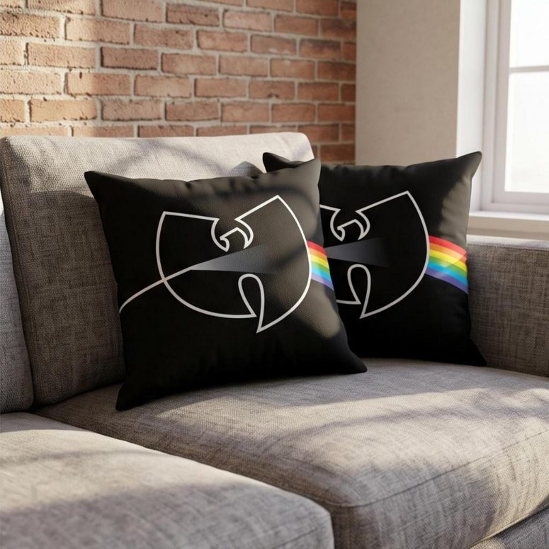 Pink Floyd Pillow Cover - The Wu Tang Clan Dark Side Of The Moon Pink Floyd Pillow Cover - The Wu Tang Clan Dark Side Of The Moon