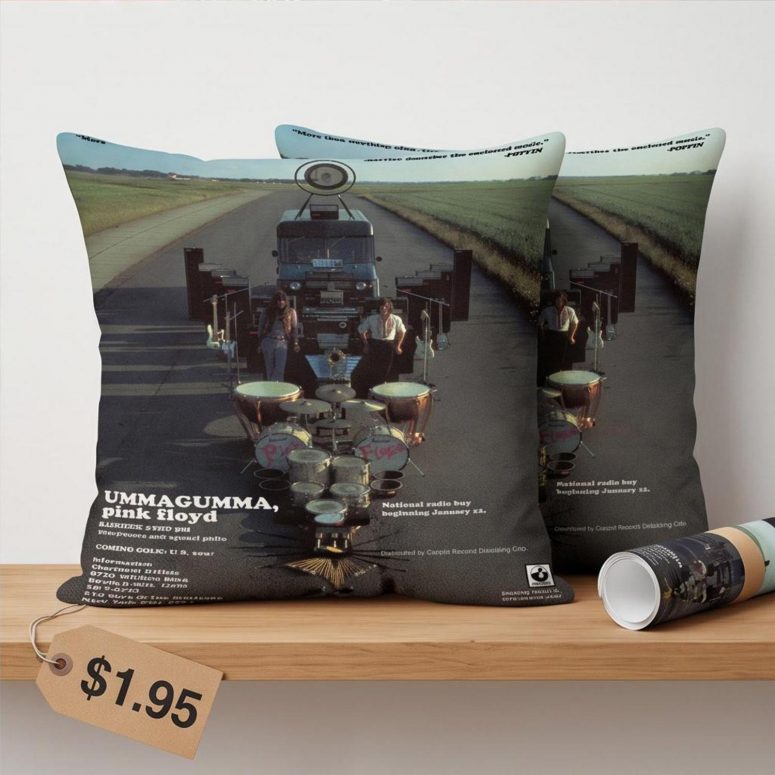 Pink Floyd Pillow Cover - Ummagumma Full Color Reproduction Of Vintage