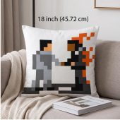Pink Floyd Pillow Cover - Wish You Were Here ShakeHand Pixel Art