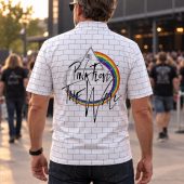 Pink Floyd Polo Shirt - The Light Behind The Wall Dark Side Of The Moon Pink Floyd Polo Shirt - The Light Behind The Wall Dark Side Of The Moon