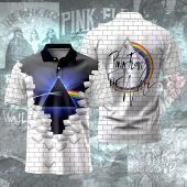 Pink Floyd Polo Shirt - The Light Behind The Wall Dark Side Of The Moon