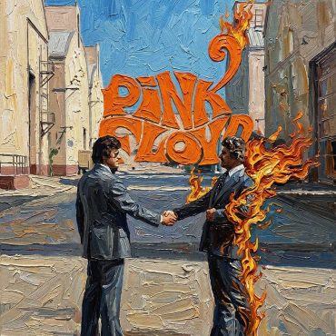 Pink Floyd Poster - Wish You Were Here Impasto Oil Painting Style Art Print