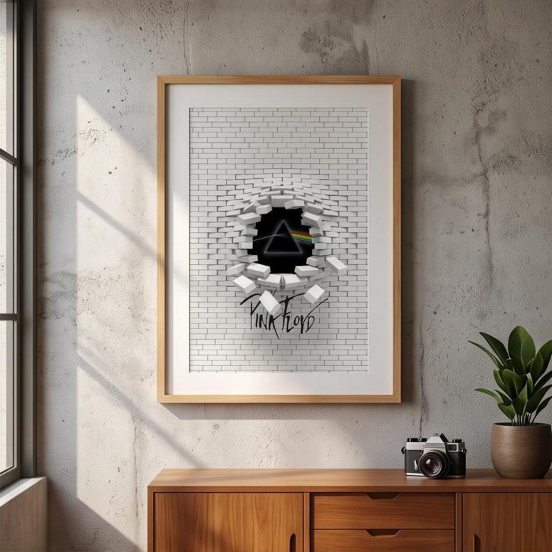 Pink Floyd Poster - Brick In The Wall 3D Pink Floyd Poster - Brick In The Wall 3D