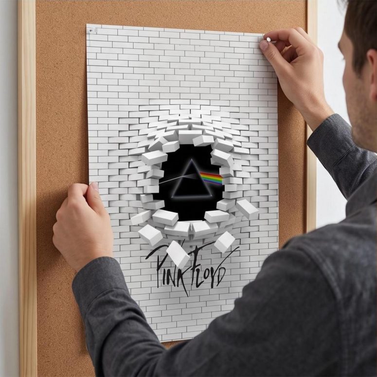 Pink Floyd Poster - Brick In The Wall 3D Pink Floyd Poster - Brick In The Wall 3D