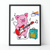 Pink Floyd Poster - Crayon Another Pig In he Band
