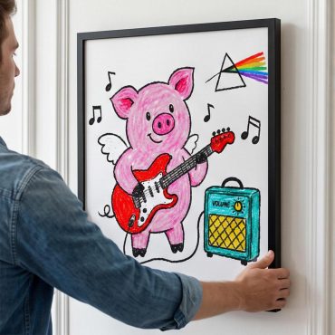 Pink Floyd Poster - Crayon Another Pig In he Band