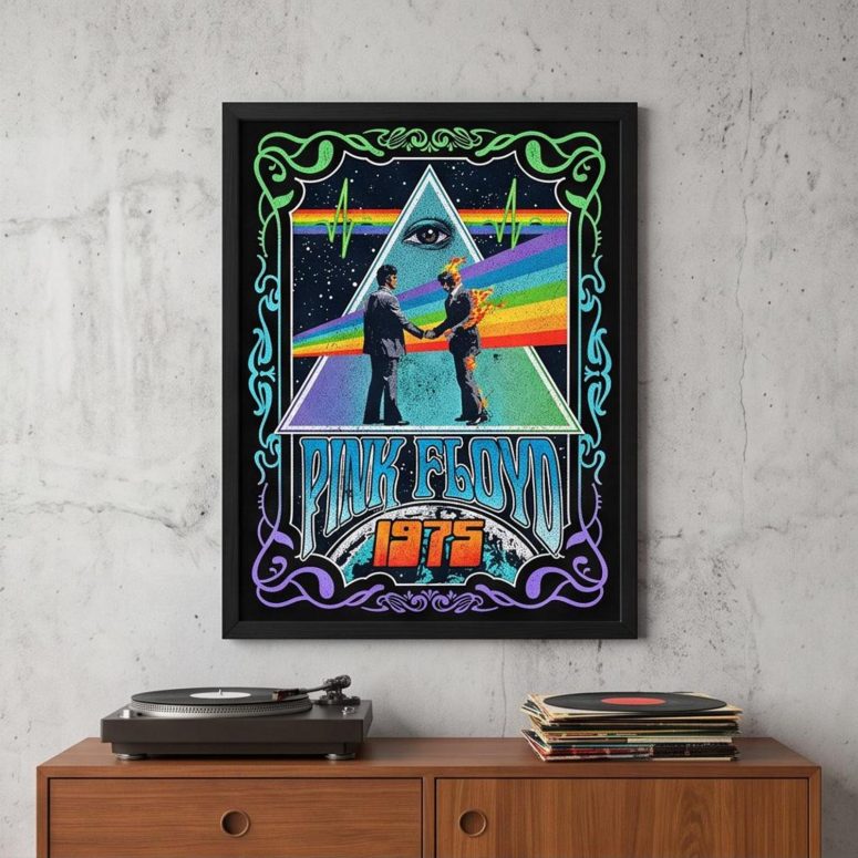 Pink Floyd Poster - Dark Side Of the Moon Wish You Were Here 1975