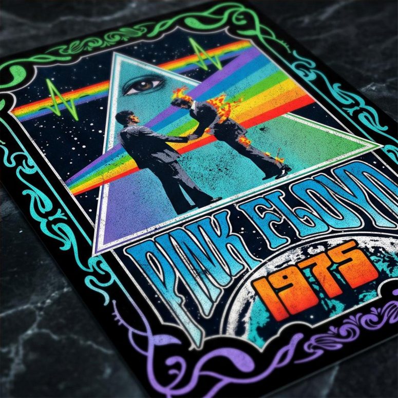 Pink Floyd Poster - Dark Side Of the Moon Wish You Were Here 1975
