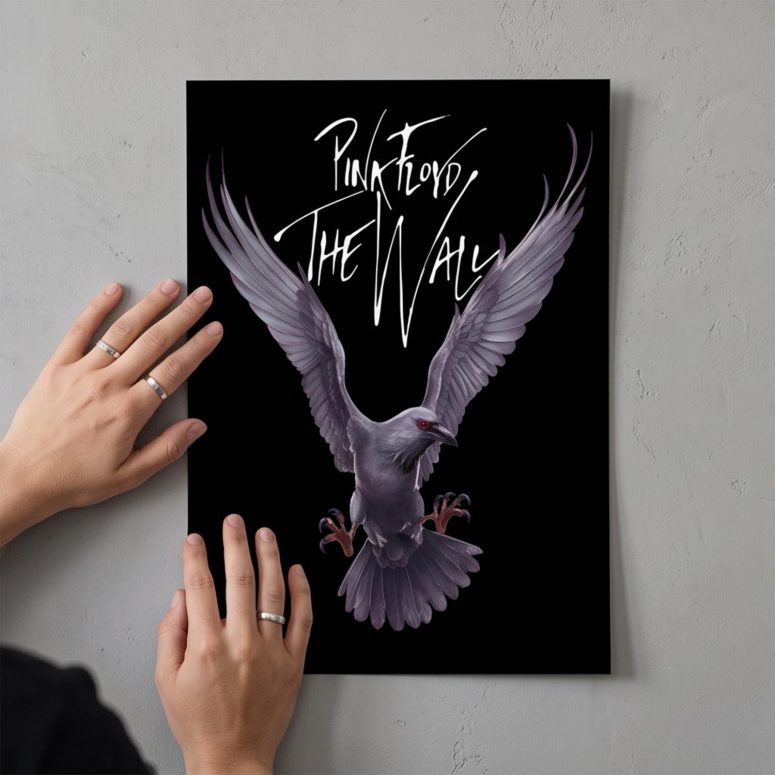 Pink Floyd Poster - Death Raven Bird The Wall Pink Floyd Poster - Death Raven Bird The Wall