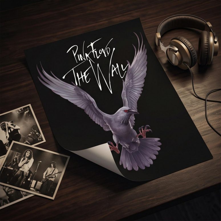 Pink Floyd Poster - Death Raven Bird The Wall Pink Floyd Poster - Death Raven Bird The Wall